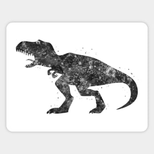 Tyrannosaurus rex dinosaur black and white Magnet